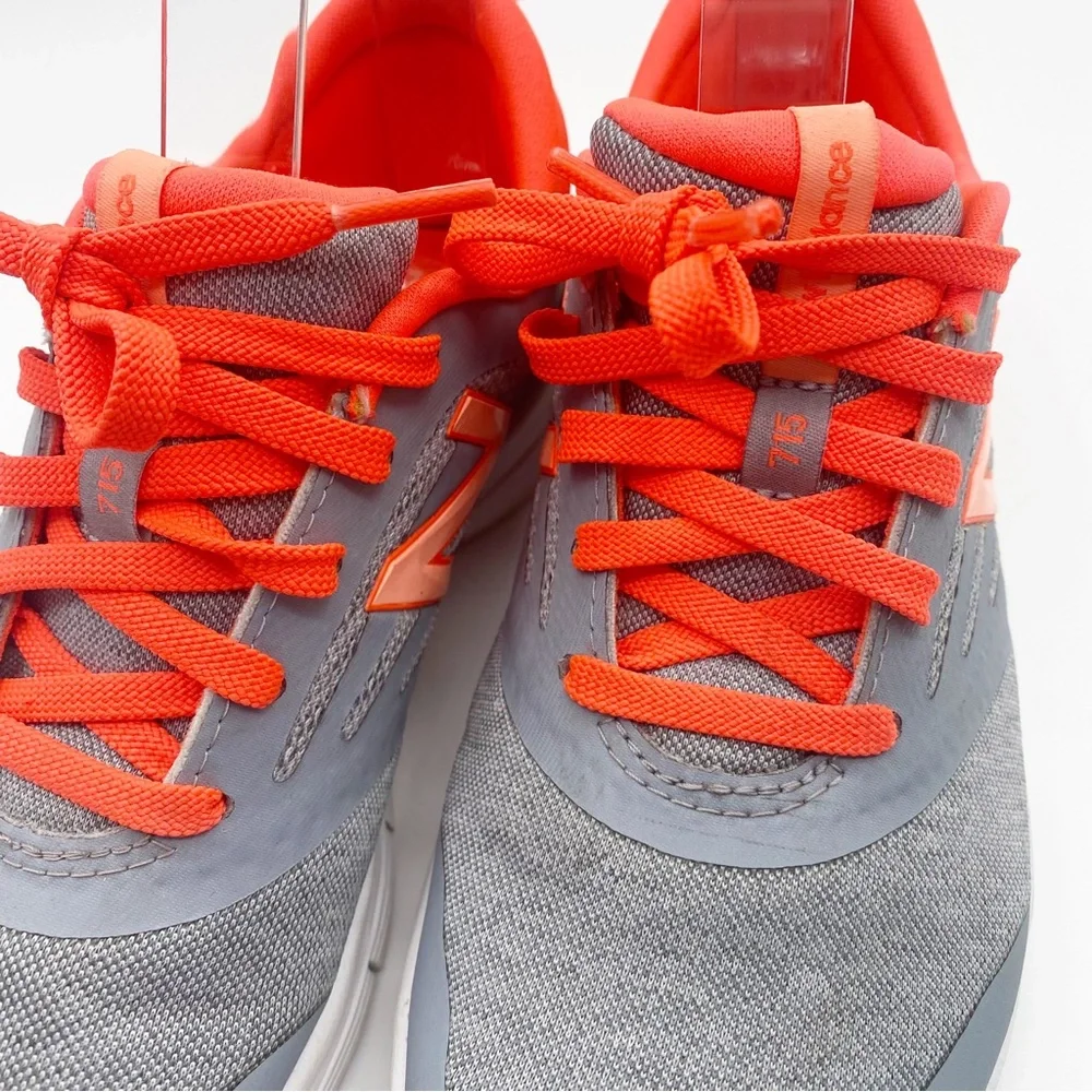 New Balance Gray and Orange Sneakers Active Casual Stylish Size 6